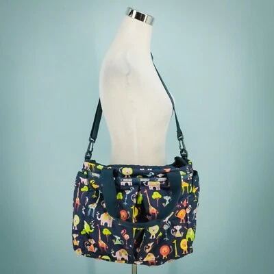 LeSportSac Ryan Baby Zoo Animal Print Synthetic Changing Pad Diaper Bag Tote Bag - Image 1 of 4