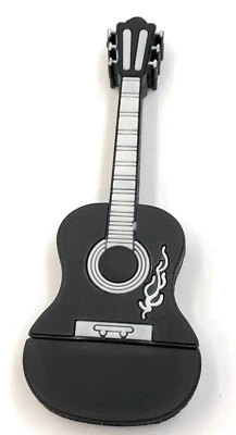 ONLINEWORLD2013 Chitarra nera PVC strumento musica divertente chiavetta USB div capacità