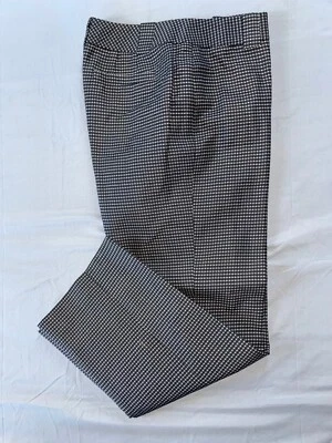 Ann Taylor 'Margo' Silk Blend Pants, Trousers. Silver Geometric, Women's 2. EUC! - Image 1 of 4