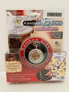 Railroad Kansas City Pocket Watch *26" Chain ans FOB Included!* LIMITED EDITION - Picture 1 of 11