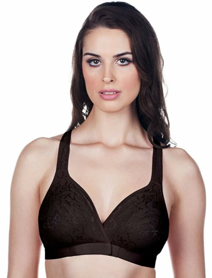 840B1 Leading Lady 5048 Talla Grande Crossover Delantero Espalda Corredora Ocio 36D Negro Foto 1 de 1