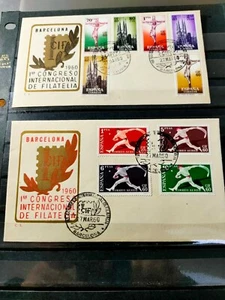 ESPAÑA 1960 CONGRESO CIF BARCELONA EDIFIL 1280-1289 SOBRE PRIMER DIA EMISION - Imagen 1 de 1