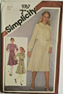 Simplicity Pullover Dress Pattern 9767, Size 14 Misses - Cut - Picture 1 of 1