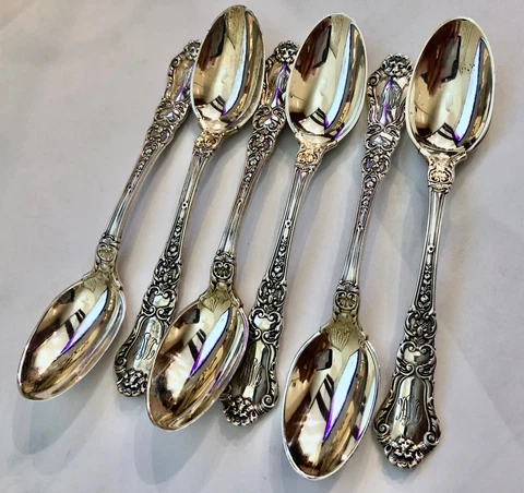 Gorham OLD BARONIAL Serling Silver Demitasse Spoon 4" Mono (DMK) Cover