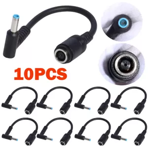 10Pcs DC Power Charger Converter Adapter Cable 7.4mm - 4.5mm For HP Blue Tip - Picture 1 of 11