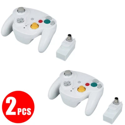 1x/2x Wired Wireless Shock Joypad Game Stick Pad Controller for Nintendo NGC GC - Image 1 of 4