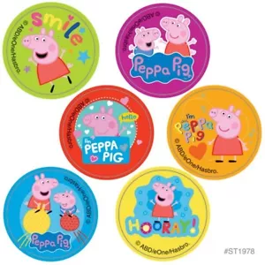 Pegatinas Peppa Pig - 48 puntos - 8 hojas - botín de tablas de recompensas de fiesta de cumpleaños - Imagen 1 de 1