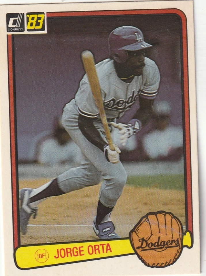 FREE SHIPPING-MINT-1983 DONRUSS JORGE ORTA  DODGERS #388 PLUS BONUS CARDS - Image 1 of 1