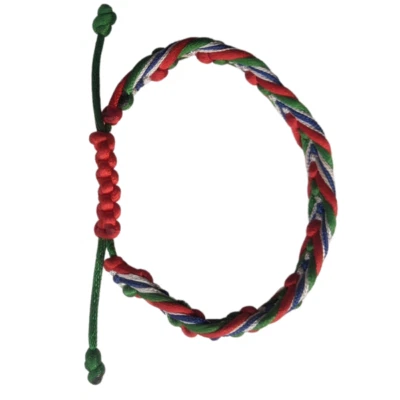 African Handmade Multi Coloured adjustable band Bracelet - Image 1 of 4