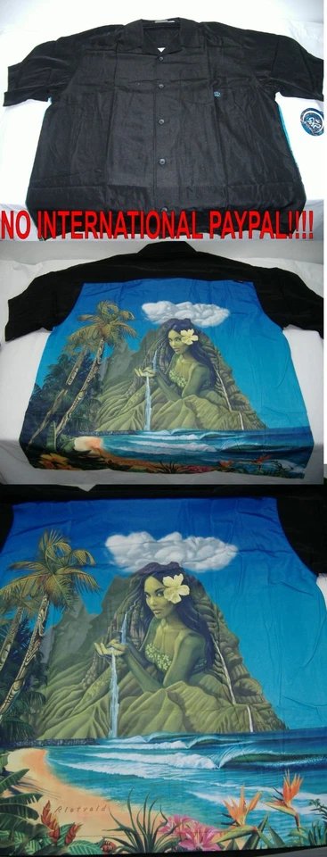 New Mens Rare Rick RIETVELD MEDIUM Hidden Island Black Camp Shirt Last Units - Image 1 of 1
