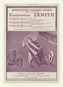 "CARBURATEUR ZENITH" Annonce originale entoilée L'ILLUSTRATION 1923 (Géo HAM) - Picture 1 of 1