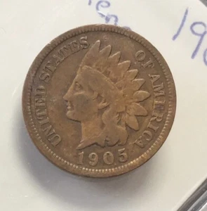 Penny centesimo testa di indiano 1905 Stati Uniti $1 - Foto 1 di 4