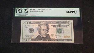 2004 Twenty Dollar FR# 2090-J PCGS GEM NEW 66 PPQ KANSAS CITY STAR Note $20 Bill - Picture 1 of 4