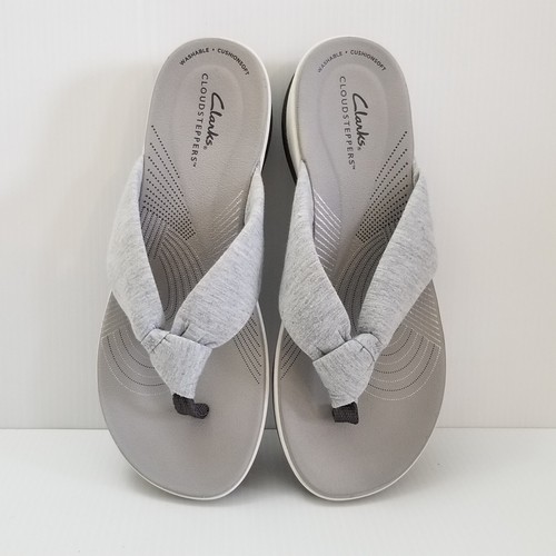 Sandali perizoma Cloudsteppers Clarks Arla Glison grigio infradito scarpe donna 8 ottime condizioni