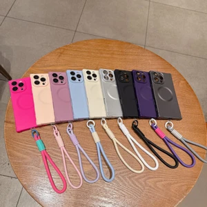 Custodia magnetica in silicone adatta per iPhone 16 Pro Max 15 14 13 custodia cellulare - Foto 1 di 28
