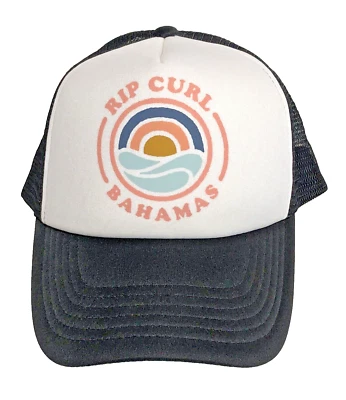 Gorra Rip Curl Bahamas Snapback de espuma malla delantera camionero adulto negra retro Foto 1 de 4