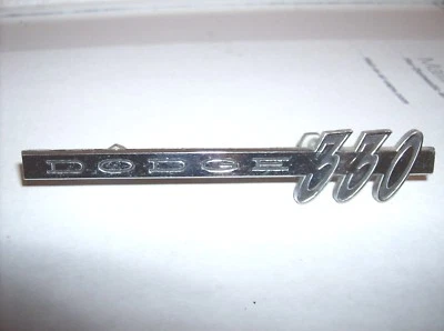 MOPAR " DODGE 330" EMBLEM  BADGE SCRIPT TRIM  METAL NAMEPLATE  2492199 - Image 1 of 2