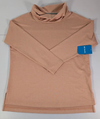 COLUMBIA Топ рубашка женщин маленький персиковый капот шеи Borden Island EXS пуловер новый - Изображение 1 из 4