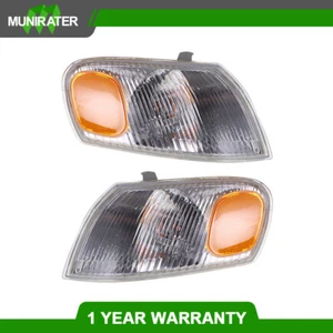 White LH&RH Front Corner Lights Turn Signal Lamps For Toyota Corolla 1998-2000 - Picture 1 of 8