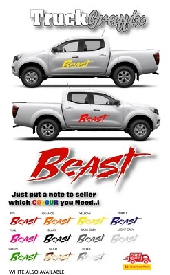 Pegatinas Beast Nissan camioneta 4x4 gráficos para vehículos navara x2 - 12 colores - Imagen 1 de 3