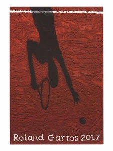 VIK MUNIZ Roland Garros French Open 31.5" x 23.5" Poster 2017 Contemporary Red, - Picture 1 of 4