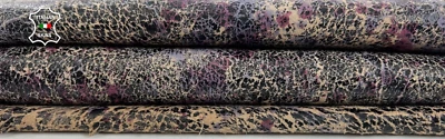 SAND ANTIQUED VERY VINTAGE PURPLE DISTRESSED Thick Lamb leather 5sqf 1.5mm C1432 - Image 1 of 4