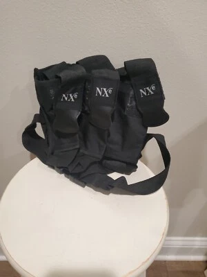 NXE Paintball Harness Belt 3 Pod Holder Adjustable Holster Secure Fit Black - Image 1 of 3