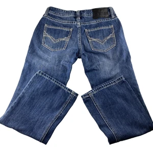 Stivali Rock & Roll Cowboy Jeans Uomo 32x32 Blu Pistola Regolari Western Fade - Foto 1 di 14