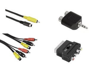 Hama Audio Video Connection Set Scart S-Video RCA Cable Adapter TV DVD VCR PC - Imagen 1 de 3