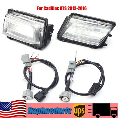 LED Fog Lights Bumper Daytime Running Lamps For Cadillac ATS 2013 2014 2015 2016 - Image 1 of 4