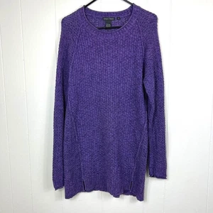 Nomadic Traders Purple Ramie Cotton Knit Sweater Tunic Top Medium - Picture 1 of 4