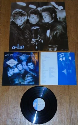 A-HA STAY ON THESE ROADS VINYL LP ALBUM RECORD & ORIGINAL POSTER Morten Harket - Image 1 of 4