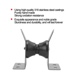 Bracket 316 Stainless Steel Bow Roller Bracket Black And Silver For - Picture 1 of 22