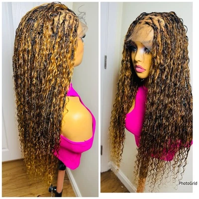 Bleached Curls 360 boho Braids Human Hair - Image 1 of 4