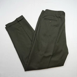 Pantalones de vestir Ballin Nordstrom para hombre verde oliva Super 120 lana ajuste cómodo 38x33 - Imagen 1 de 15