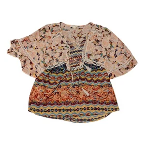 Top Meadow Rue Anthropologie Boho Batai Campesino Borla Manga Acampanada Talla XS - Imagen 1 de 5