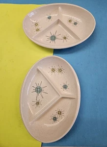 PLACA FRANCISCAN STARBURST ATOMIC CHILDS 9X6 1/2" MCM 2 PIEZAS DISPONIBLES, EXCELENTE - Imagen 1 de 16