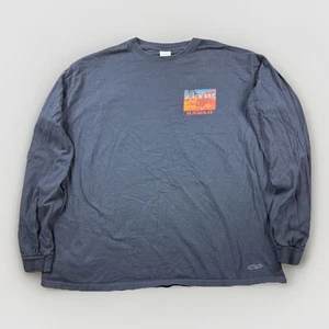 Crazy Shirts Hawaii Beach Bar Long Sleeve Tee XXL Navy Cotton - Picture 1 of 10