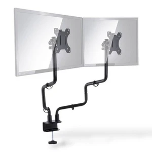 Dual Monitor Mount – Fully Adjustable Clamp-On Arm - Picture 1 of 4