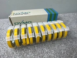 Vintage DYMO Labeling Tape 1/4" x 144" Glossy Yellow (Box of 10 rolls) - Picture 1 of 1