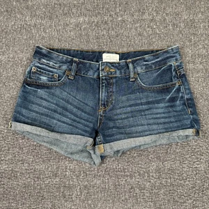 Vintage Aeropostale Shorts Damen 5/6 Denim niedriger Bund Micro Mini abgenutzt Y2K - Bild 1 von 9