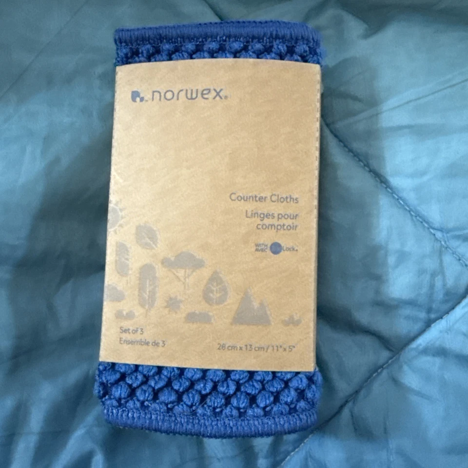 Norwex Counter Cloths Includes 3 Colors Slate Vanilla Mushroom