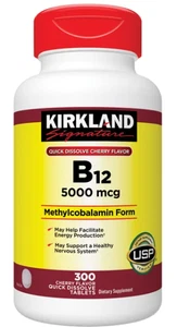 Kirkland Signature Quick Dissolve B 12 5000 mg 300 Comprimidos. EXP- 01/2029 - Imagen 1 de 2