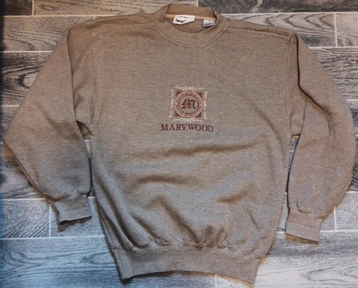 Vintage Marywood ImageWear Mens Large Tan Gray Embroidered Sweatshirt 90s - Image 1 of 4