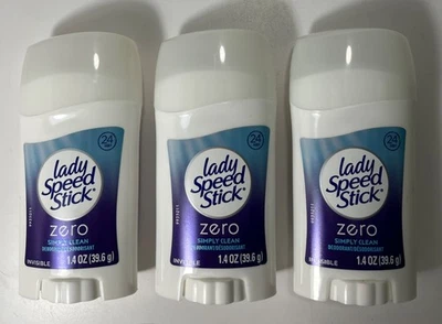 3x Desodorante Lady Speed Stick CERO SIMPLEMENTE LIMPIO 1,4 oz cada uno - caducidad 26/11 Foto 1 de 4