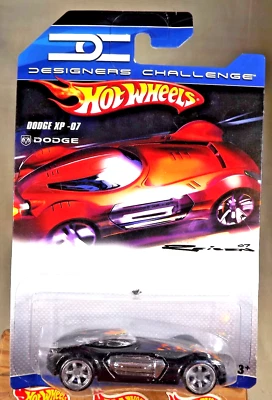 2007 Hot Wheels Designers Challenge DODGE XP-07 Black Variant w/Gray A6 Spokes - Image 1 of 4