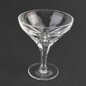 Geschliffenes Champangerglas Kelch Kristall transparent ca. 12 cm hoch Vintage