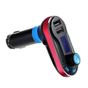 Bluetooth Car Kit With Charging Port - Black/Red - Picture 1 of 5