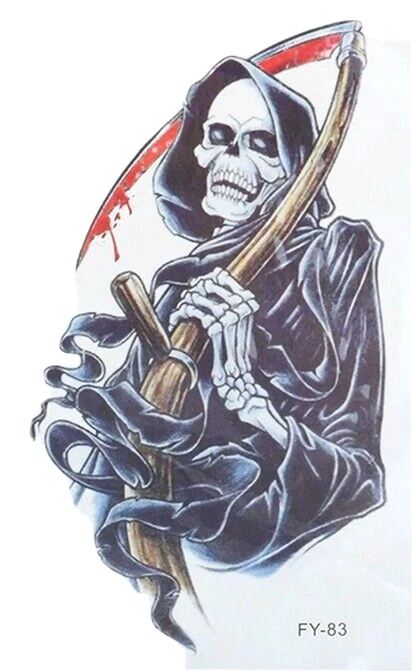 BELDIS Flash Einmal Temporary Klebe Tod Sense Blut Gothic Skelett Geschenk Party Urlaub