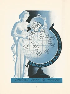vintage 1948 print ad EBAUCHES S.A. Swiss watch movement makers MID CENTURY ART - Imagen 1 de 1